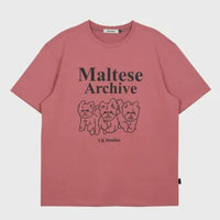 韓國直送Waikei Maltese Archive Line Graphic Half Tee  - 5 Color - HLY & CHOCCICO