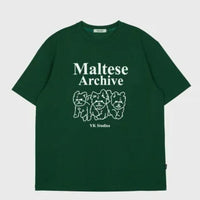 韓國直送Waikei Maltese Archive Line Graphic Half Tee  - 5 Color - HLY & CHOCCICO