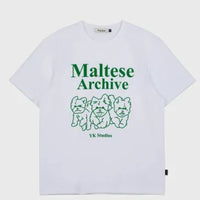 韓國直送Waikei Maltese Archive Line Graphic Half Tee  - 5 Color - HLY & CHOCCICO