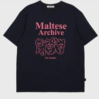 韓國直送Waikei Maltese Archive Line Graphic Half Tee  - 5 Color - HLY & CHOCCICO