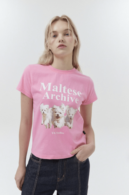 韓國直送Waikei Maltese Maltese Archive Short Sleeve T-shirt - HLY & CHOCCICO