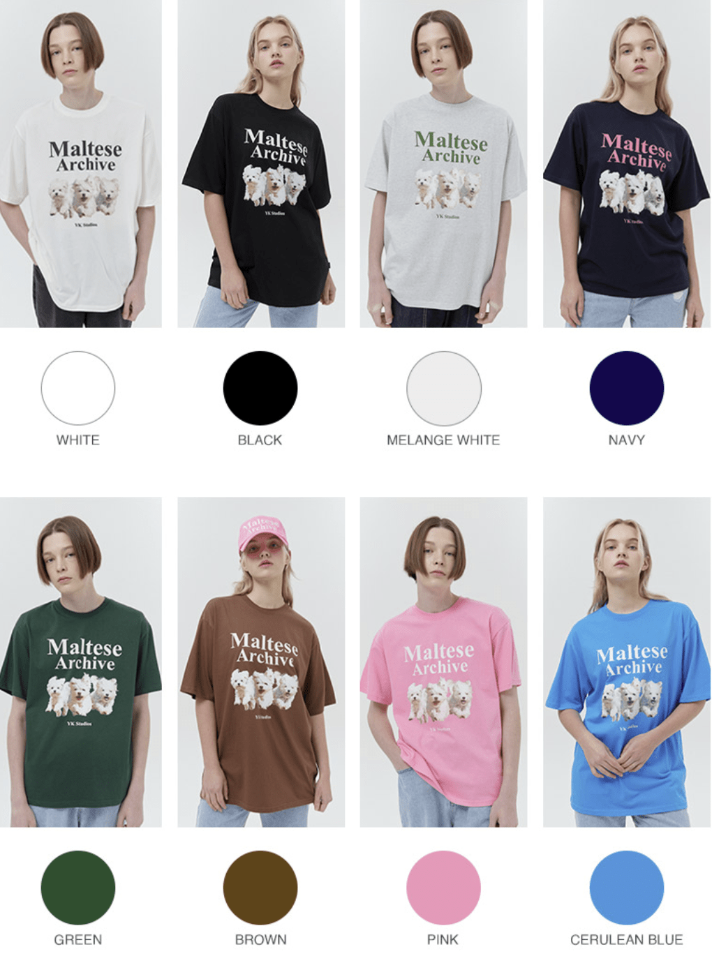韓國直送Waikei Maltese Maltese Archive Short Sleeve T-shirt - HLY & CHOCCICO