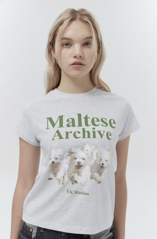 韓國直送Waikei Maltese Maltese Archive Short Sleeve T-shirt - HLY & CHOCCICO