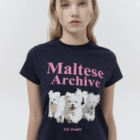 韓國直送Waikei Maltese Maltese Archive Short Sleeve T-shirt - HLY & CHOCCICO