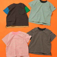 日本直送WEB Exclusive Plain Border Kids T-Shirt
