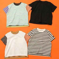 日本直送WEB Exclusive Plain Border Kids T-Shirt