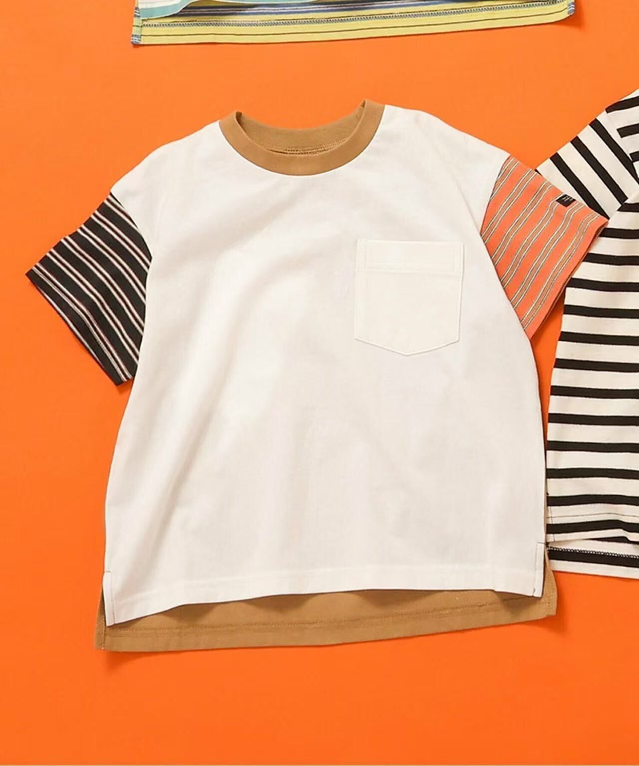 日本直送WEB Exclusive Plain Border Kids T-Shirt - HLY & CHOCCICO