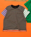 日本直送WEB Exclusive Plain Border Kids T-Shirt - HLY & CHOCCICO