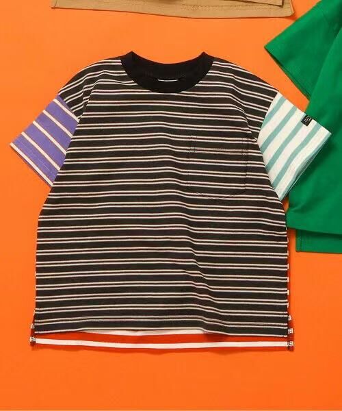 日本直送WEB Exclusive Plain Border Kids T-Shirt - HLY & CHOCCICO
