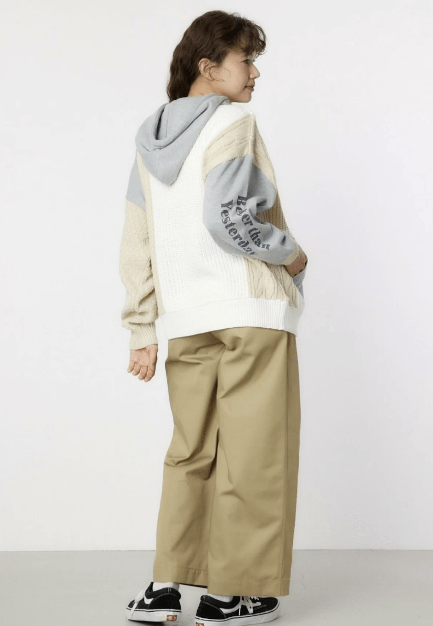 日本直送 【WEB限定】Knit Custom College Hoodie - HLY & CHOCCICO