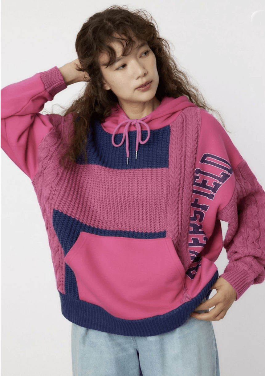 日本直送 【WEB限定】Knit Custom College Hoodie - HLY & CHOCCICO