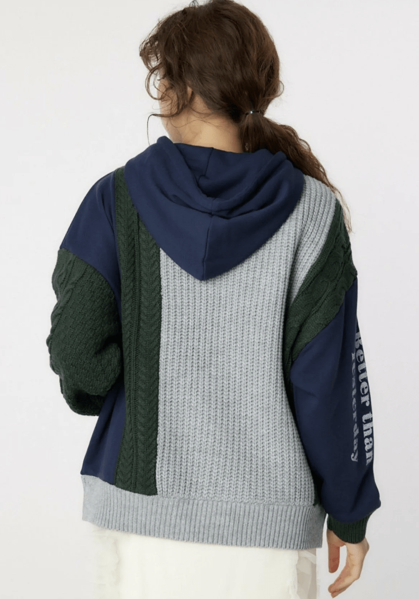 日本直送 【WEB限定】Knit Custom College Hoodie - HLY & CHOCCICO