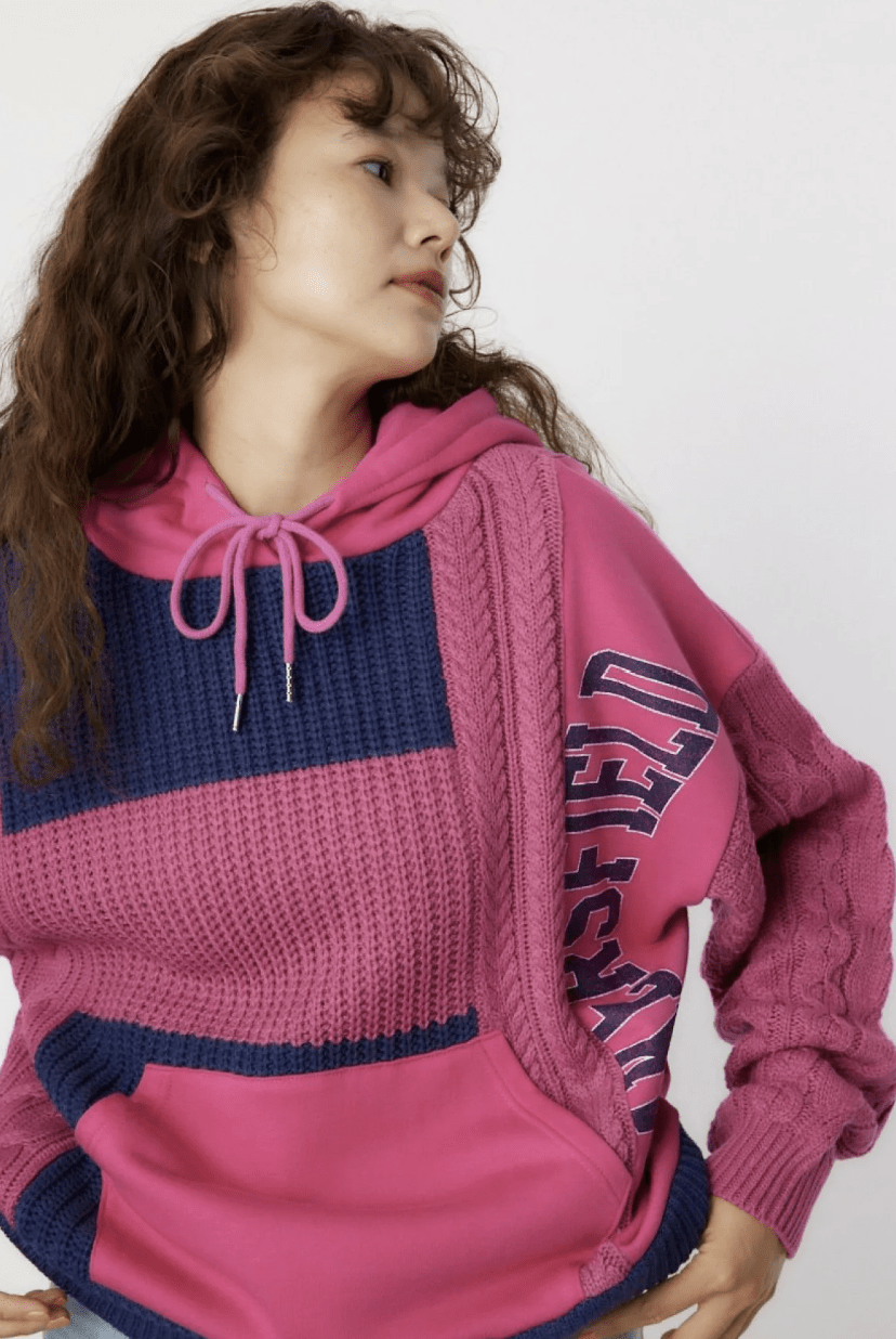 日本直送 【WEB限定】Knit Custom College Hoodie - HLY & CHOCCICO