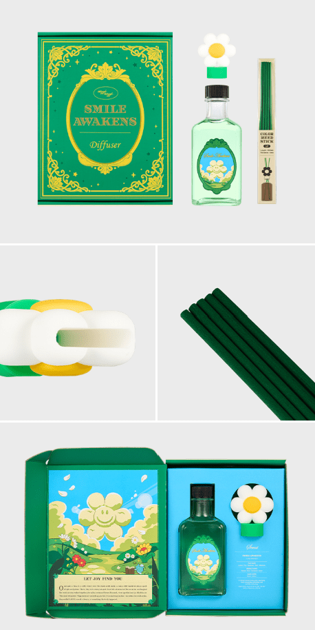 韓國直送Wiggle Wiggle 花花 香薰瓶禮盒裝 - HLY &amp; CHOCCICO